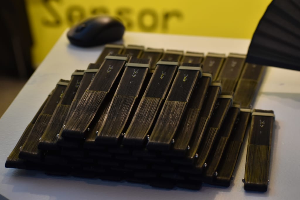 Stacks of novelties.