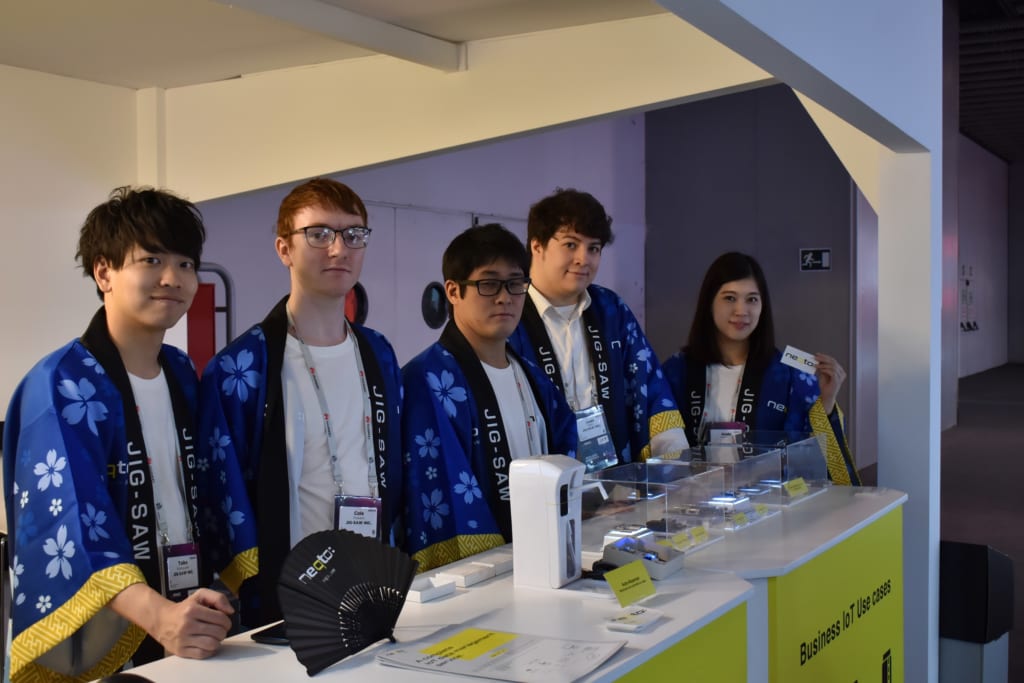 The neqto: MWC Barcelona team consisting of Sapporo and Tokyo members.