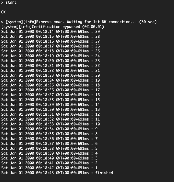 ターミナルソフトウェアでstartコマンド