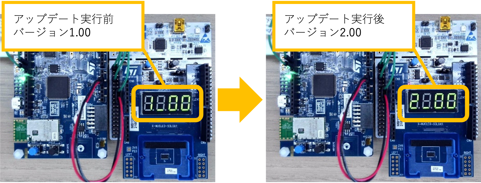 図12. アップデート実行前後