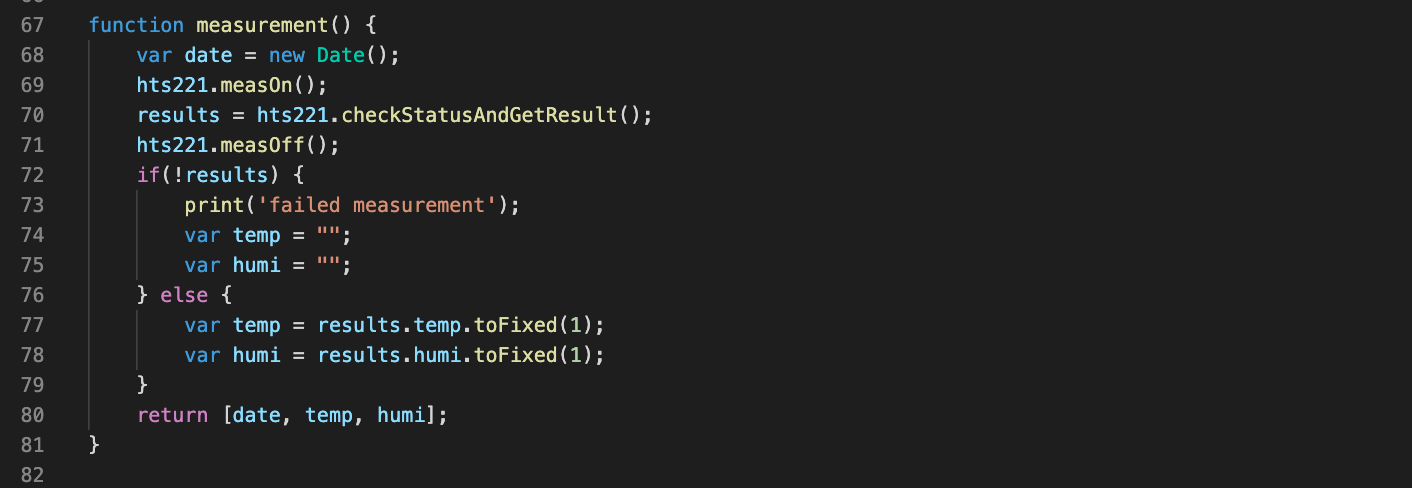 図: Step1. 温湿度センサーから一定間隔で温度と湿度を取得し、ある期間まで収集する