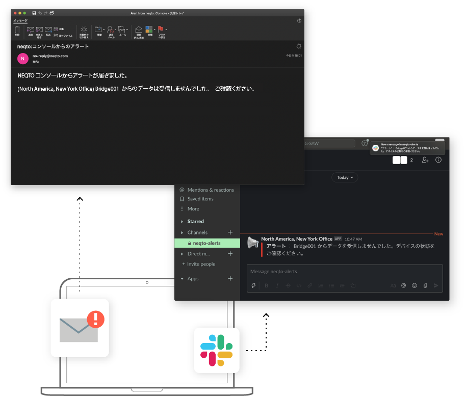 通知方法のカスタマイズも自由に設定